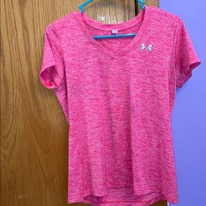 Neon pink under Armour shirt